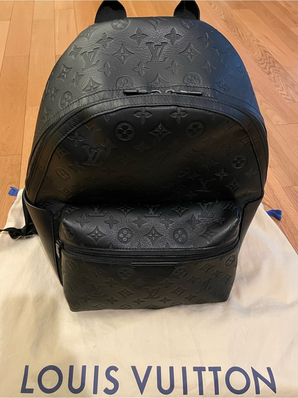 Louis Vuitton Black Embossed Monogram Backpack